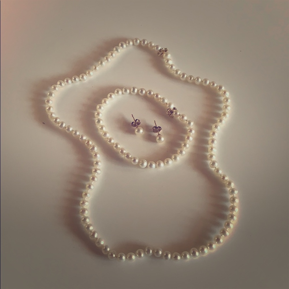 Real Pearl Jewelry Set
